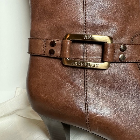 ANNE KLEIN “IFLEX” SOFT BROWN LEATHER BOOTS 81/2M - Picture 2 of 11
